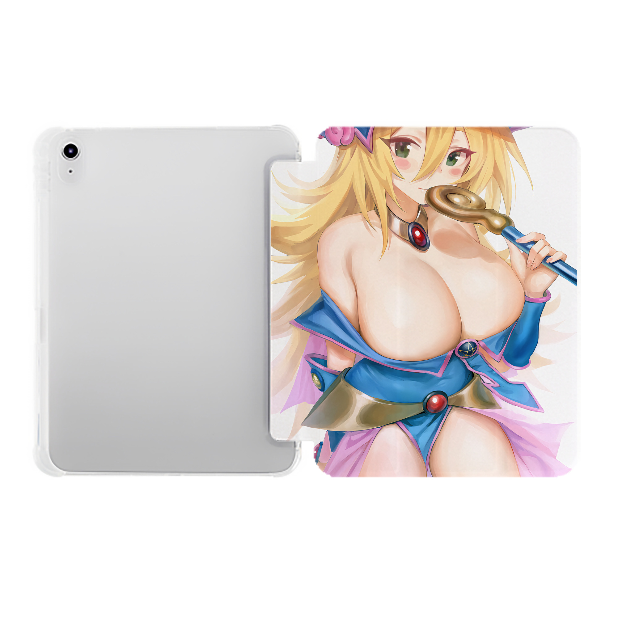 （画像用） 遊☆戯☆王 Yu-Gi-Oh! IPad ケース ペン収納付き 三つ折りスタンド PUレザー×シリコン 対応機種9.5/10.5/10.9インチ